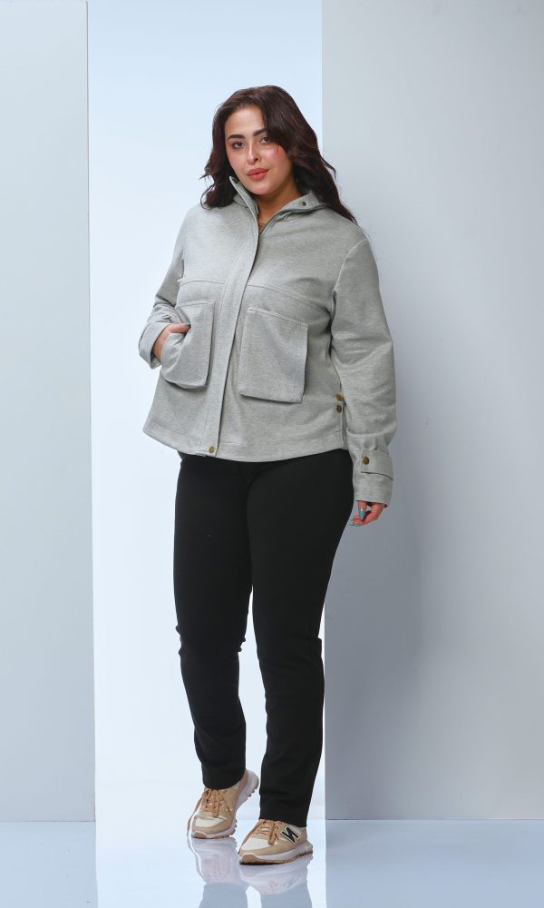 Hooded Wool Jacket - Mint Green