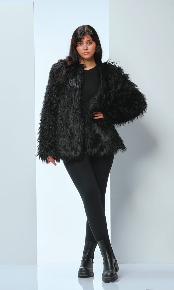 Long Hair Faux Fur Jacket