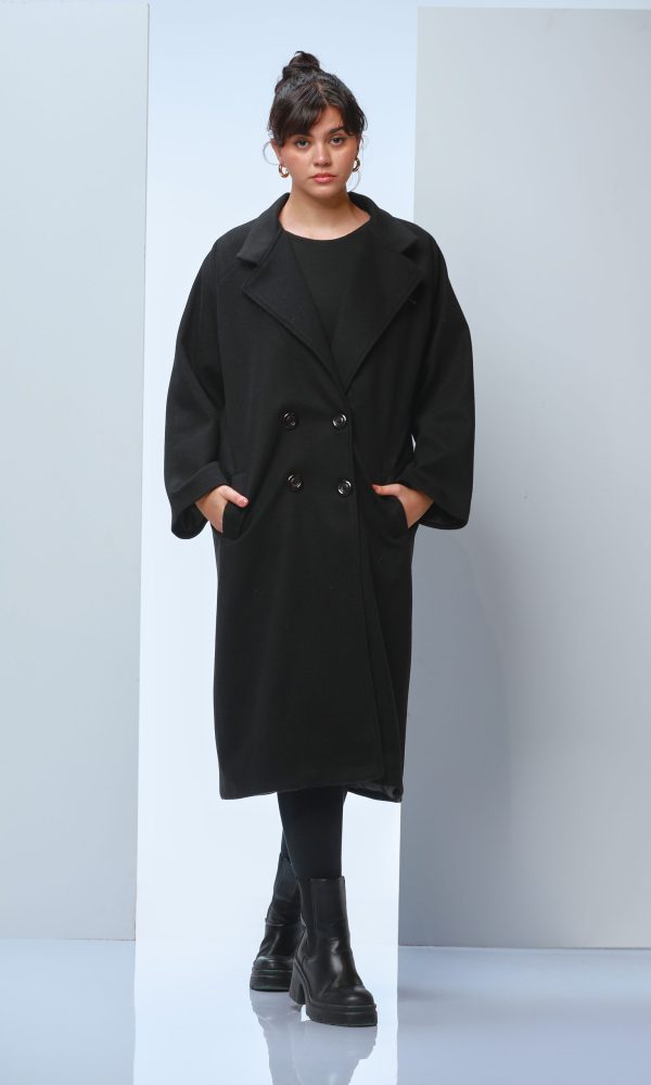 Raglan Coat - Black