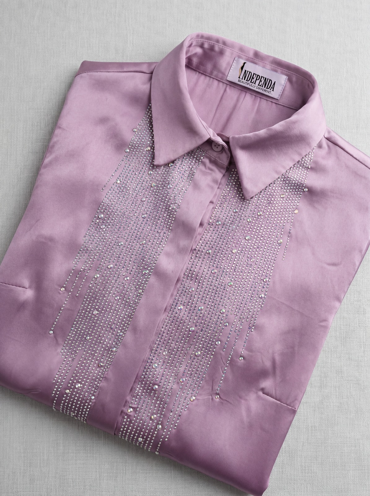 The Lavender Rhinestone Beam Blouse - Image 4